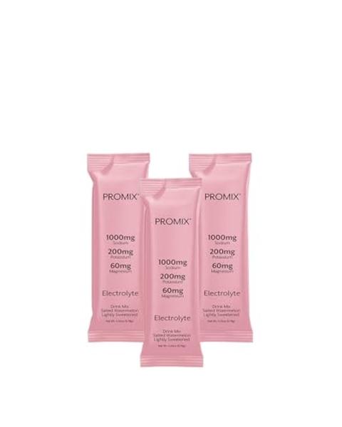 ProMix Nutrition Electrolytes Powder Hydration Packets - Himalayan Pink Salt, Magnesium, Potassium, Vitamin C - Salted Watermelon, Lightly Sweetened - 30 Servings (Pack of 30)
