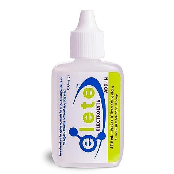elete – Electrolyte Add-In – 1 Pocket Bottle – 4 Essential Electrolytes Concentrate – All Natural – Transforms Any Drink into a Sports Drink – 24.6mL