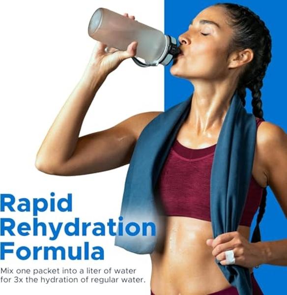 TRIORAL Rehydration Electrolyte Powder Packs - WHO New Hydration Supplement Salts Formula - Combat Dehydration from Workouts, Excessive Fluid Loss and Much More - 15 Drink Mix Pack