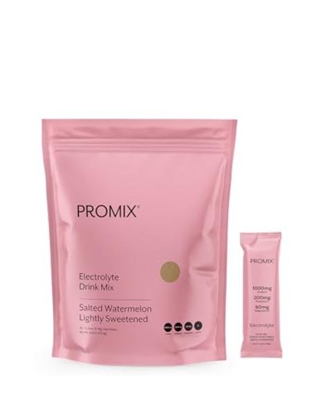 ProMix Nutrition Electrolytes Powder Hydration Packets - Himalayan Pink Salt, Magnesium, Potassium, Vitamin C - Salted Watermelon, Lightly Sweetened - 30 Servings (Pack of 30)