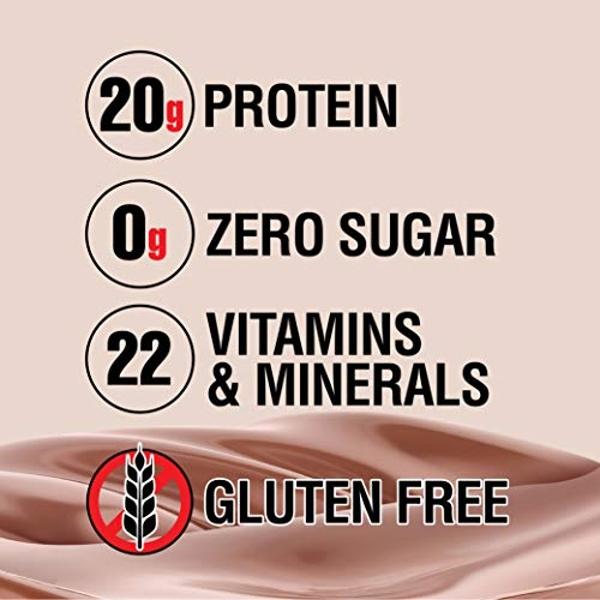 LABRADA NUTRITION - Lean Body RTD Whey Protein Shake, Convenient On-The-Go Meal Replacement Shake for Men & Women, 20 grams of Protein – Zero Sugar, Lactose & Gluten Free, Chocolat