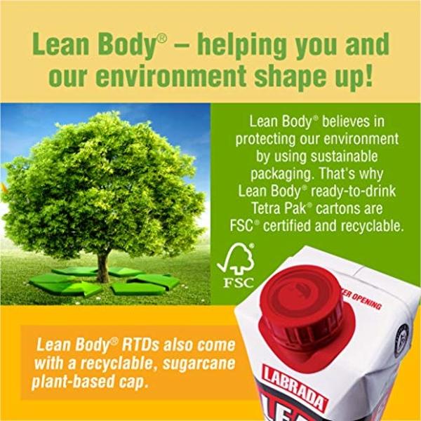 LABRADA Nutrition - Lean Body RTD Whey Protein Shake, Convenient On-The-Go Meal Replacement Shake for Men & Women, 20 Grams of Protein – Zero Sugar, Lactose & Gluten Free, Vanilla 