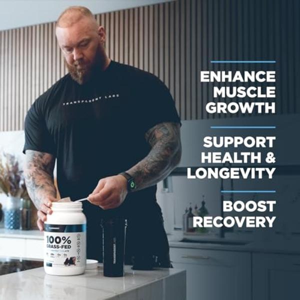 Transparent Labs Grass-Fed Whey Protein Isolate - Naturally Flavored, Gluten Free Whey Protein Powder with 28g of Protein per Serving & 9 Amino Acids - 30 Servings, Oatmeal Chocola