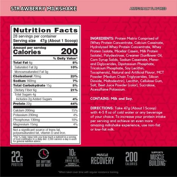 RYSE Loaded Protein Powder - Blueberry Muffin - 25g Whey Protein Isolate & Concentrate with Prebiotic Fiber & MCTs - Low Carb, Low Sugar, Digestive-Friendly - 54 Servings / 4 lb Tu