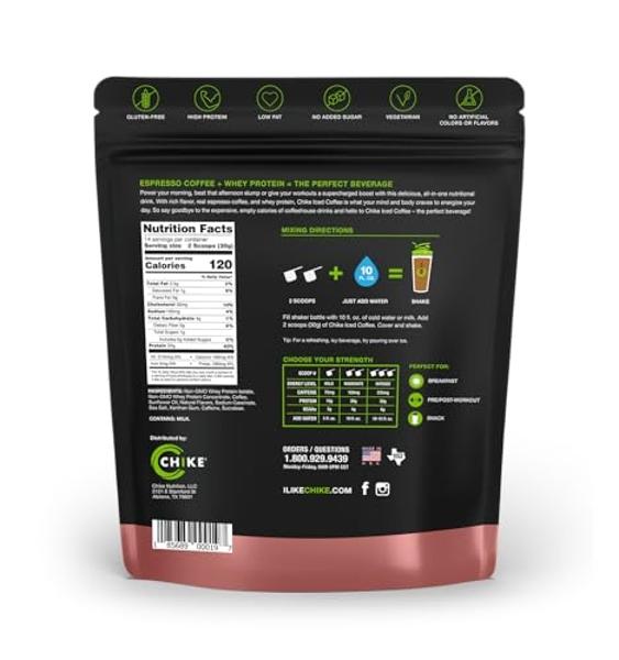 Chike Cinnamon High Protein Iced Coffee, 20 G Protein, 2 Shots Espresso, 1 G Sugar, Keto Friendly and Gluten Free, 14 Servings (14.8 Ounce)