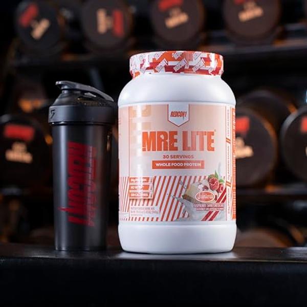 REDCON1 MRE Lite Whole Food Protein Powder, Juniors, Raspberry Swirl Cheesecake - Low Carb, Whey Free Meal Replacement with Animal Protein Blends - Easy to Digest Supplement with M