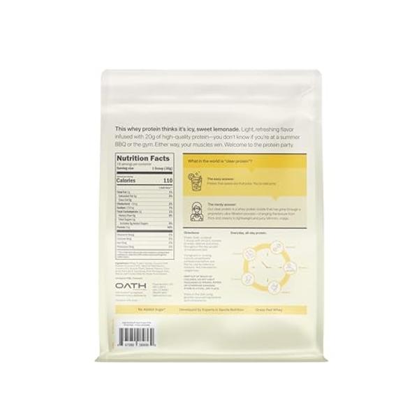 Oath Nutrition - Clear Whey Protein - 18 Servings - Frosty Lemonade