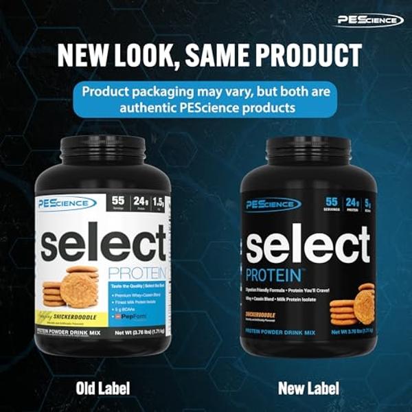 PEScience Select Low Carb Protein Powder, Peanut Butter Cookie, 55 Serving, Whey and Casein Blend, Keto Friendly, Gluten Free, Best Tasting, Clean Isolate for Women and Men