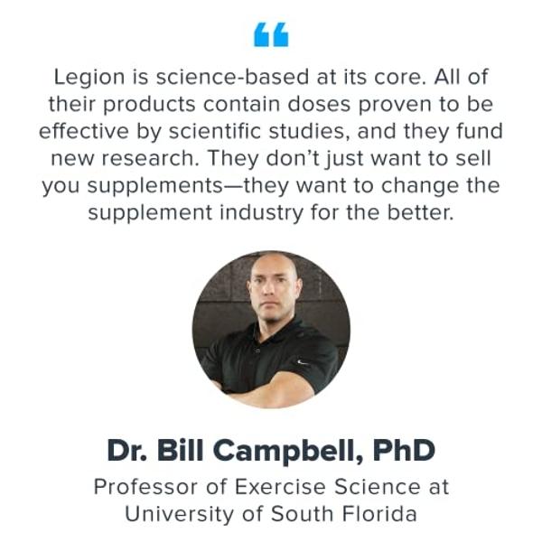 LEGION Whey+ Protein Whey Isolate from Grass Fed Cows - Whey Protein Isolate Powder Low Calorie, Non-GMO, Sugar Free, Lactose and Gluten Free, All Natural Protein Powder for Men & 