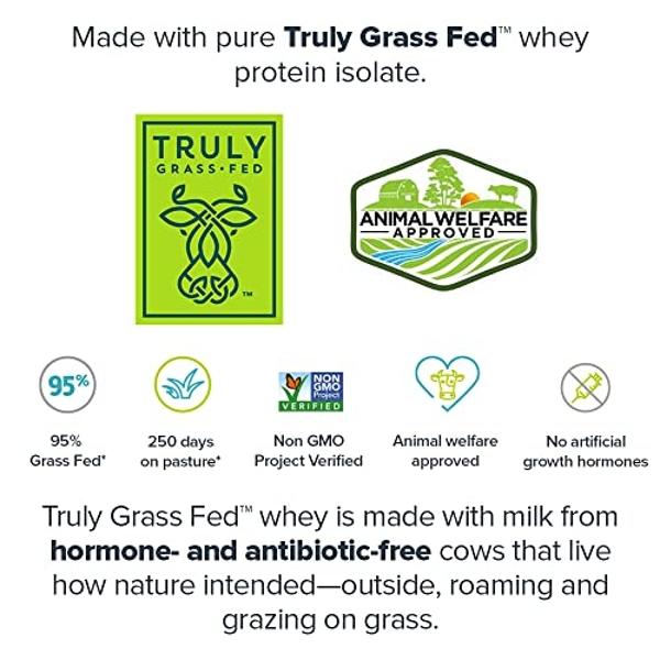 LEGION Whey+ Whey Isolate Protein Powder from Grass Fed Cows - Low Carb, Low Calorie, Non-GMO, Lactose Free, Gluten Free, Sugar Free, All Natural Whey Protein Isolate, 30 Servings 