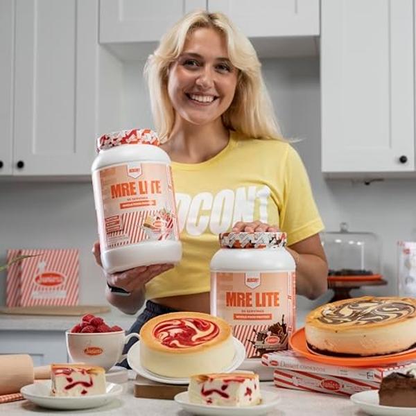 REDCON1 MRE Lite Whole Food Protein Powder, Juniors, Raspberry Swirl Cheesecake - Low Carb, Whey Free Meal Replacement with Animal Protein Blends - Easy to Digest Supplement with M