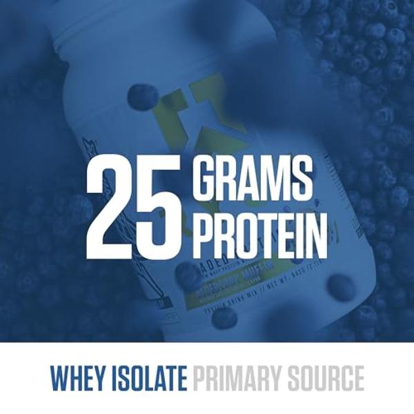 RYSE Loaded Protein Powder - Blueberry Muffin - 25g Whey Protein Isolate & Concentrate with Prebiotic Fiber & MCTs - Low Carb, Low Sugar, Digestive-Friendly - 27 Servings / 2 lb Tu