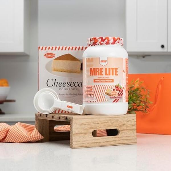 REDCON1 MRE Lite Whole Food Protein Powder, Juniors, Raspberry Swirl Cheesecake - Low Carb, Whey Free Meal Replacement with Animal Protein Blends - Easy to Digest Supplement with M