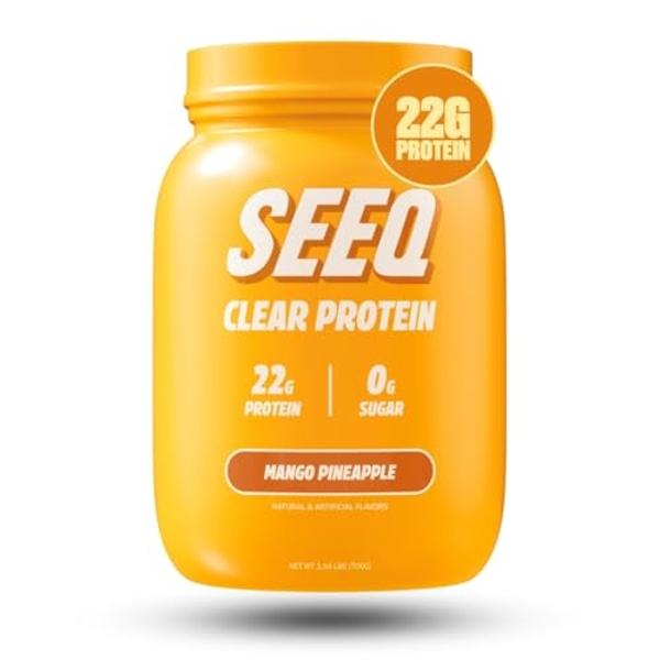 SEEQ Clear Whey Isolate Protein Powder, Mango Pineapple - 25 Servings, 22g Protein Per Serving - 0g Lactose, Sugar-Free, Keto-Friendly, Soy Free - Juice-Like Protein, Post-Workout 