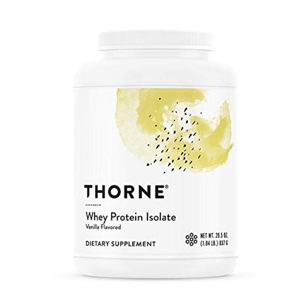 THORNE - Whey Protein Isolate - 21 Grams of Easy-to-Digest Whey Protein Powder - NSF Certified for Sport - Vanilla - 29.5 Ounces - 30 Servings