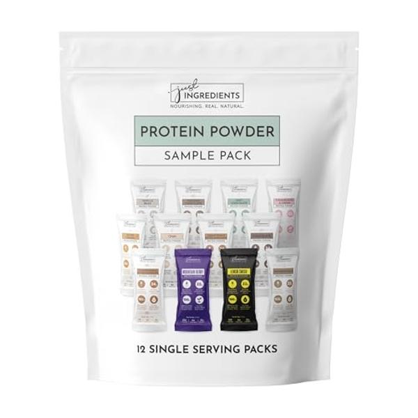 Protein Powder Made with 100% Grass Fed, Non Denatured Whey | Four Different Protein Sources from Organic Whole Food Ingredients | 12 Servings | 22g Protein (12 Servings, Sample Va