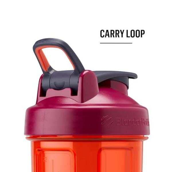 BlenderBottle Shaker Bottle Pro Series Perfect for Protein Shakes and Pre Workout, 24-Ounce, Full-Color Grey