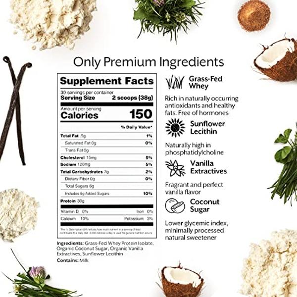 ProMix Nutrition Whey Protein Isolate Powder - Grass-Fed - ­Post Workout Fitness & Nutrition Shakes, Smoothies, Baking & Cooking Recipes - Gluten-Free & Keto-Friendly - Vanilla - 5