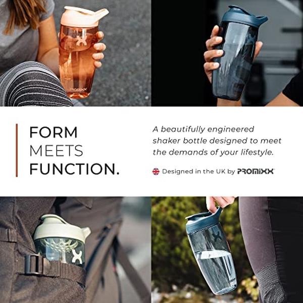 Promixx PURSUIT Protein Shaker Bottle – Premium Sports Shaker Bottles for Protein Mixes and Supplement Shakes – Easy Clean, Durable Protein Shaker Cup, Ceramic White