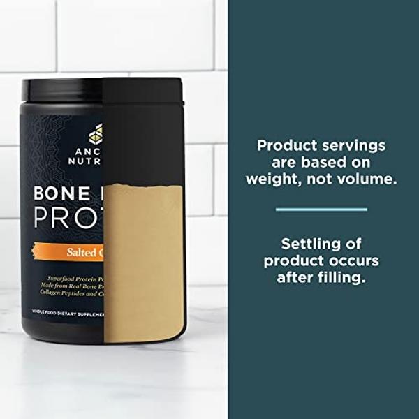 Ancient Nutrition Bone Broth Protein Powder, Salted Caramel, 19g Protein per Serving, Beef, Supports Healthy Skin, Gut Health, Joint Supplement, Gluten Free, Paleo and Keto Friendl