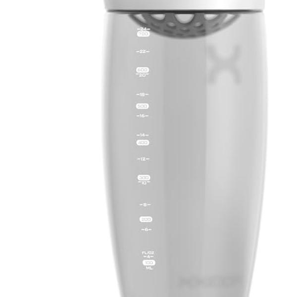 Promixx PURSUIT Protein Shaker Bottle – Premium Sports Shaker Bottles for Protein Mixes and Supplement Shakes – Easy Clean, Durable Protein Shaker Cup, Ceramic White