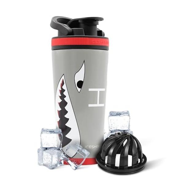IS ICESHAKER Ice Shaker 26oz Insulated Protein Shaker Bottle, Air Force A-10 Warthog Design, Stainless-Steel Gym Protein Shaker Water Bottle, As Seen on Shark Tank, Warthog…