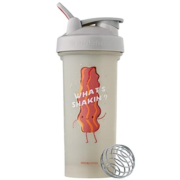 BlenderBottle Just for Fun Classic V2 Shaker Bottle Perfect for Protein Shakes and Pre Workout, 28-Ounce, What's Shakin'