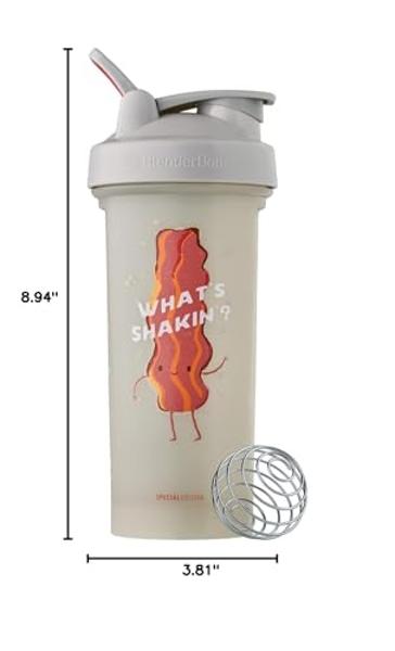 BlenderBottle Just for Fun Classic V2 Shaker Bottle Perfect for Protein Shakes and Pre Workout, 28-Ounce, What's Shakin'