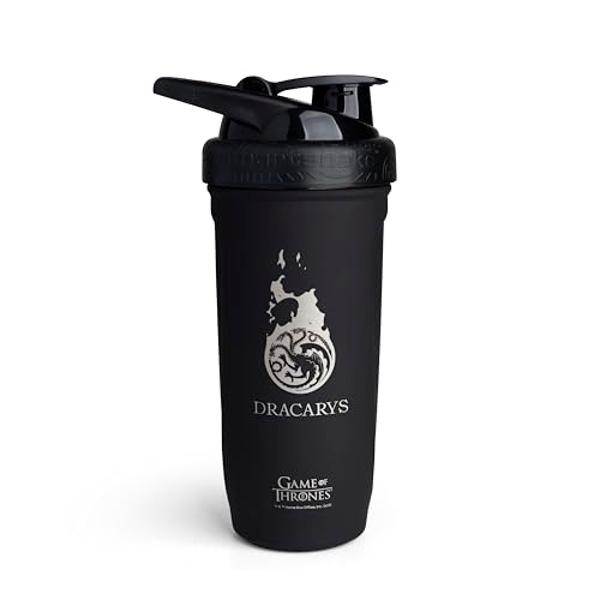 BlenderBottle Shaker Bottle with Pill Organizer and Storage for Protein Powder ProStak System, 22-Ounce, Pebble Grey