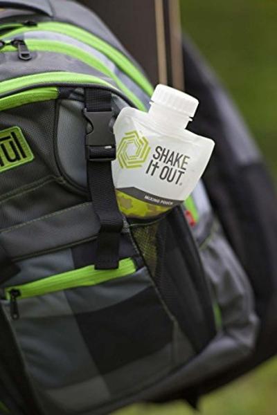 Shake It Out ® Collapsible Shaker Bottle for Protein Shakes, Supplements - 12 Ounce Reusable, Recyclable, Travel Bottle (Camo, Single)