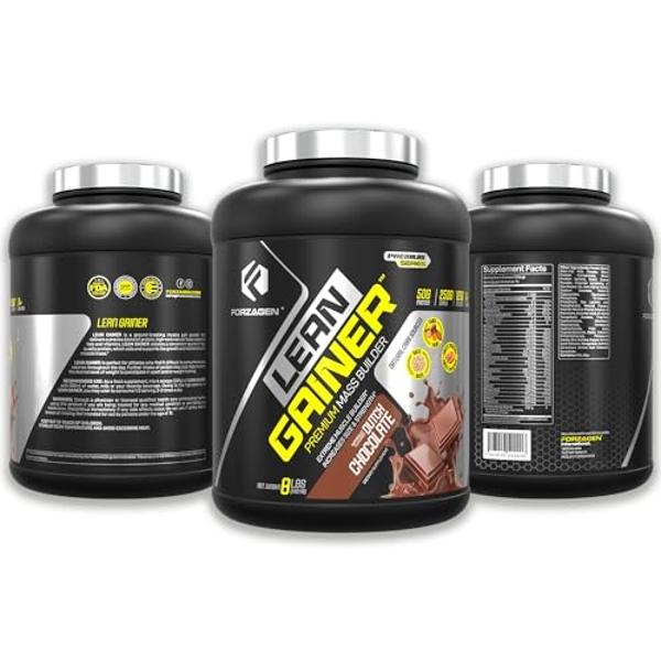 Forzagen Lean Gainer Premium Mass Builder | Mass Gainer Protein Powder for Men & Women | High Calorie Protein, Weight Gain, Bulk, Muscle Building Supplement | Dutch Chocolate, 8 lb