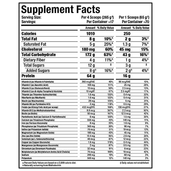 ALLMAX QUICKMASS, Chocolate Peanut Butter - 10 lb - Rapid Mass Gain Catalyst - Up to 64 Grams of Protein Per Serving - 3:1 Carb to Protein Ratio - Zero Trans Fat - Up to 70 Serving