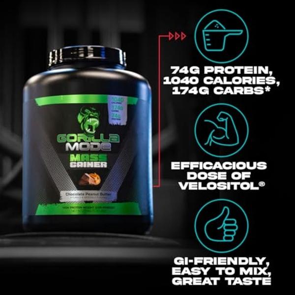 Ronnie Coleman Signature Series King Mass XL Mass Gainer Protein Powder, Muscle Gainer, 60g Protein, 180g Carbohydrates, 1,000+ Calories, Creatine and Glutamine, Vanilla Ice Cream,