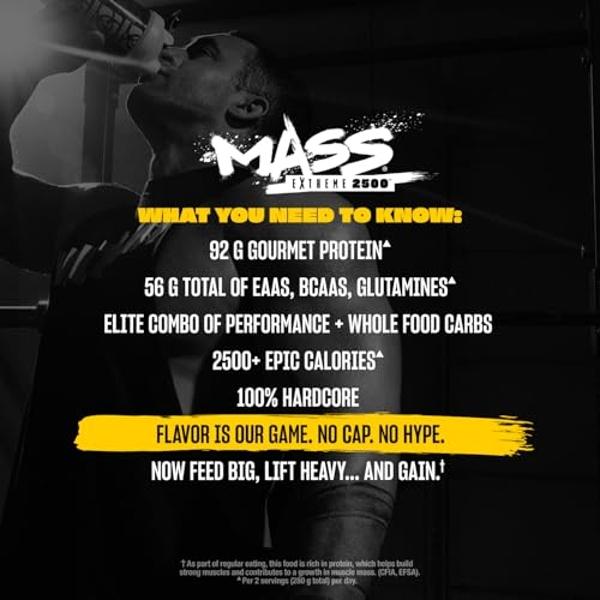 Mutant Mass Extreme Gainer – Whey Protein Powder – Build Muscle Size and Strength – High Density Clean Calories (Cookies and Cream, 6 lbs)
