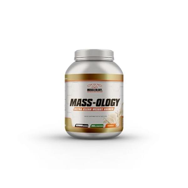 MUSCLEOLOGY Weight Gainer | Whey Protein Powder | Muscle Builder for Men & Women | Vanilla, 7.8 lbs