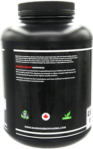 BSN TRUE-MASS Weight Gainer, Muscle Mass Gainer Protein Powder, Strawberry Milkshake, 10.25 Pound
