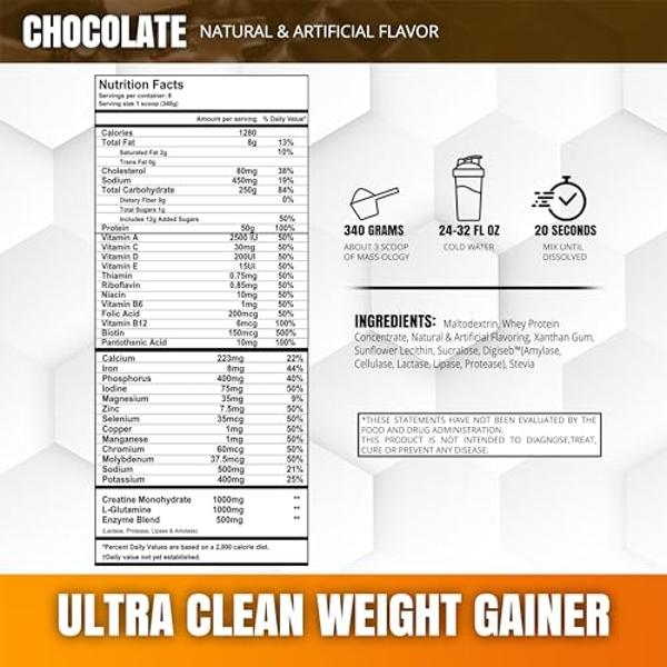 The Genius Brand - Genius Muscle Builder & Mass Gainer Supplement, Salted Caramel - 100% Naturally Flavored & Sweetened - Anabolic Activator for Men & Women - Weight Gainer