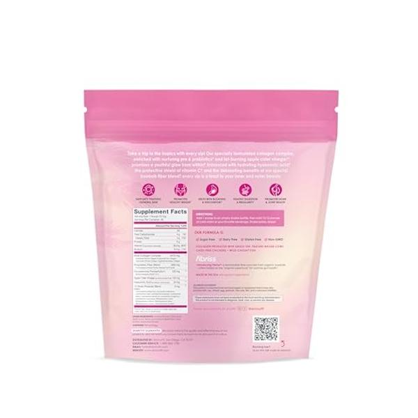 SkinnyFit Super Youth Tropical Punch Multi-Collagen Peptides + Probiotics, Baobab Fiber, Apple Cider Vinegar, Hyaluronic Acid, & Vitamin C, Skin, Hair, Joint & Metabolism Support, 