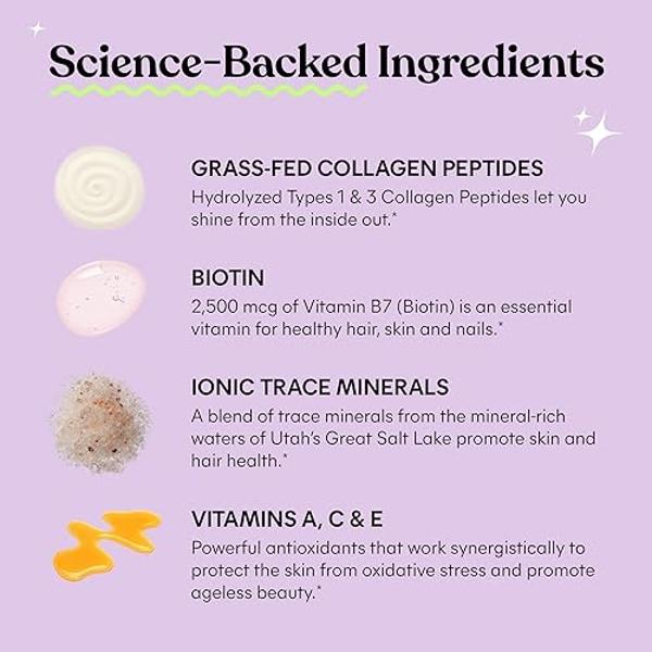 Sports Research Collagen Peptides for Women & Men, Unflavored, 16 oz., Hydrolyzed Type 1 & 3 Collagen Powder Protein Supplement for Healthy Skin, Nails, Bones & Joints