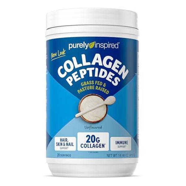 Purely Inspired Collagen Powder, Unflavored (20 Servings) - 20g Collagen Peptides Protein Powder for Women & Men - Grass-Fed & Pasture Raised - Gluten-Free, Paleo & Keto-Friendly C