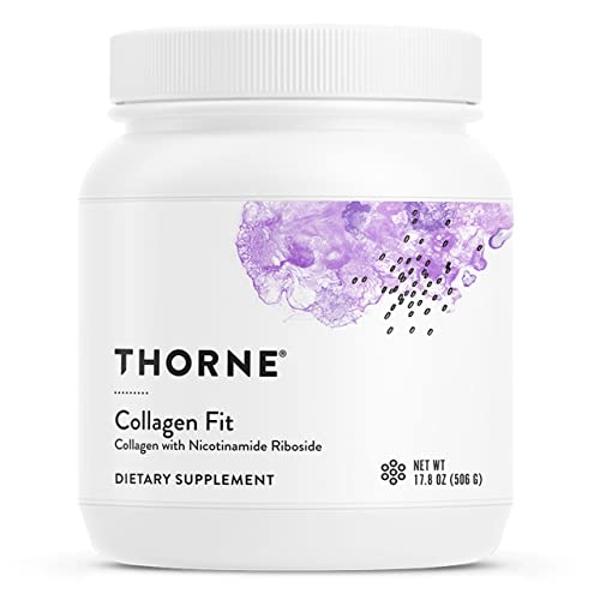 THORNE Collagen Fit - Unflavored Collagen Peptides Powder with Nicotinamide Riboside - 15g of Collagen Peptides and 14g Protein per Serving - NSF Certified for Sport - 17.8 Oz - 30