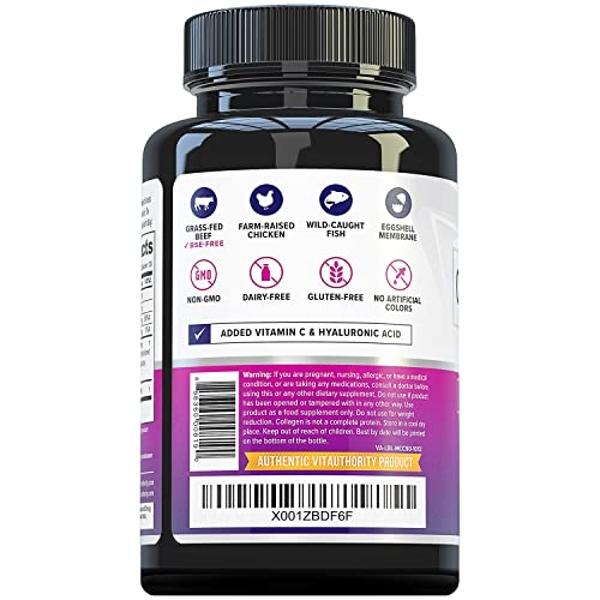 ALGAECAL Collagen: 4 Clinically-Supported Peptides VERISOL®, FORTIGEL®, UC-II®, FORTIBONE®, Anti-Aging Hydrolyzed Collagen Powder, 30 Servings, Made in USA