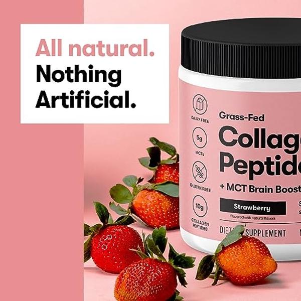 Perfect Keto Collagen Peptides Protein Powder with MCT Oil, Hydrolyzed Collagen, Type I & III Supplement, Gluten Free Grass Fed, Low Carb, Keto Coffee Creamer, Collagen for Women &
