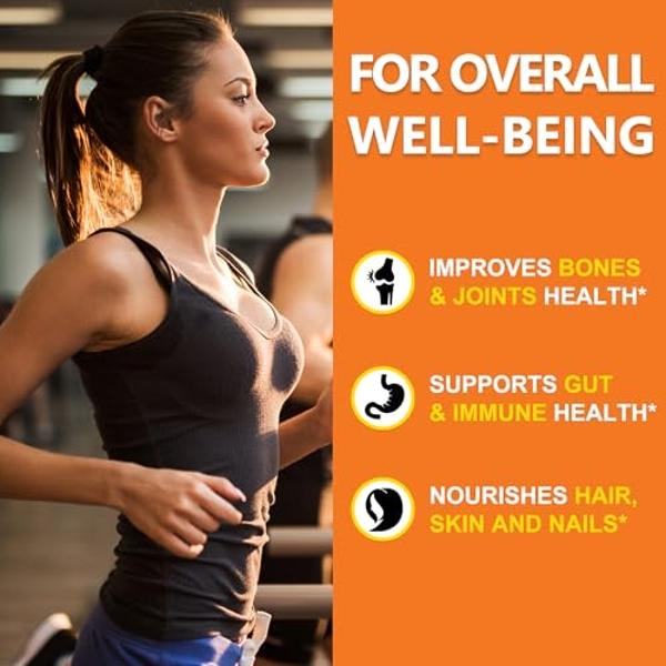 Zammex Pure Grass Fed Beef Bone Broth Protein Powder,20g Protein, Hydrolyzed Collagen Supplement for Healthy Skin,Nails,Hair,Joints, Non-GMO,Gluten Free,Paleo & Keto Friendly, Grea