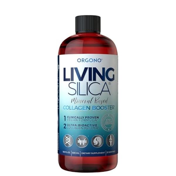 Orgono Living Silica Collagen Booster | Vegan Mineral-Based Silica Supplement | Supports Healthy Collagen & Elastin Production for Joint & Bone Support, Glowing Skin, Strong Hair &