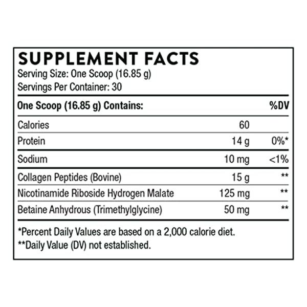 THORNE Collagen Fit - Unflavored Collagen Peptides Powder with Nicotinamide Riboside - 15g of Collagen Peptides and 14g Protein per Serving - NSF Certified for Sport - 17.8 Oz - 30