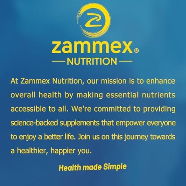 Zammex Collagen Peptides Powder, 90 Servings, Unflavored Instant Powdered, Pure Hydrolyzed Collagen Protein Powder (Type I, III) 100% Grass Fed, Paleo & Keto, Non-GMO, for Skin Hai