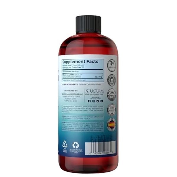 Orgono Living Silica Collagen Booster | Vegan Mineral-Based Silica Supplement | Supports Healthy Collagen & Elastin Production for Joint & Bone Support, Glowing Skin, Strong Hair &