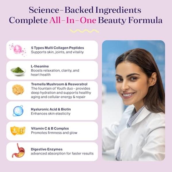 Natural Force Organic Clean Collagen Peptides Powder - USDA Certified Organic & Non-GMO, Keto & Paleo Certified - Hydrolyzed Type I & III Protein Powder with Essential Amino Acids 