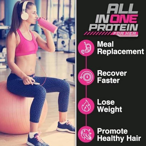 Forzagen All in One Protein for Her | Women’s Protein Powder with Multi Collagen Peptides | Hydrolyzed Collagen Supplement, Gut Health, Great for Pre & Post Workout | Dutch Chocola